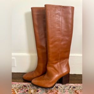 J Crew SADIE KNEE-HIGH BOOTS IN LEATHER